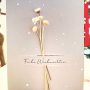 Weihnachtskarte mit Trockenblumen